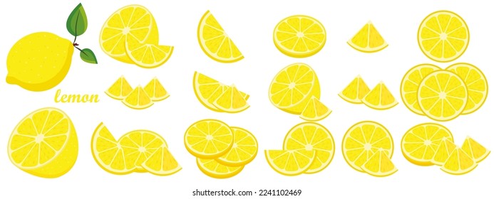 Vector image of a lemon. Juicy healthy citrus fruit. A design element for web applications, websites and social networks.