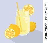 
Vector image of lemonade. Cool drink Genuine pleasure on a hot day.