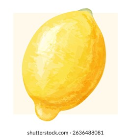 Vector image of lemons in watercolor style. Element for your design. Concept of growing fruits, making lemonade