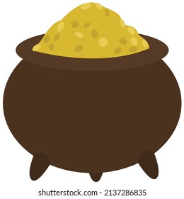 Vector image of the "Leprechaun's Pot of Gold" on a white background