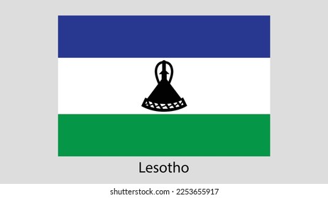 Vector Image Of  Lesotho Flag