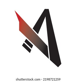 vector image of the letter A with additional variations in shape to make it more unique and attractive, giving some color gradation to the design makes it look nice and elegant, suitable for logos or 
