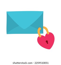 vector image letter envelope with valentine hearts on a white background