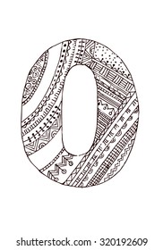 vector image, letters decorated with ornaments