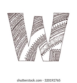 vector image, letters decorated with ornaments