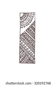 vector image, letters decorated with ornaments