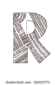 vector image, letters decorated with ornaments
