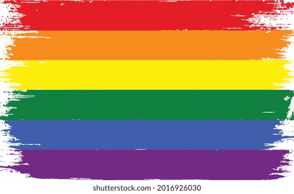 Vector image of a LGBTQ+ color. Pride symbol. Rainbow color for LGBTQ , The most widely known worldwide is the pride flag representing LGBT pride. Happy pride month.