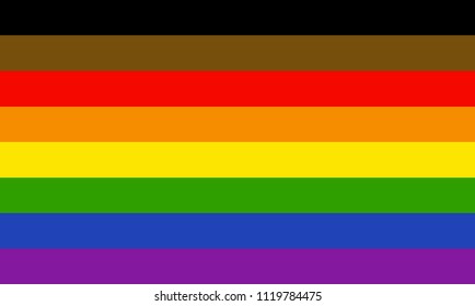 Vector image of a LGBTQ+ flag. Pride symbol. 