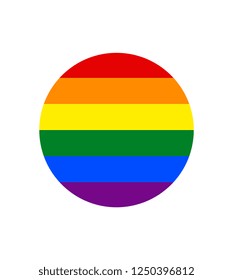 Vector image of a LGBTQ+ flag. Pride symbol. Rainbow flag, The most widely known worldwide is the pride flag representing LGBT pride. 