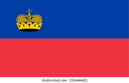 A vector image of the Liechtenstein flag