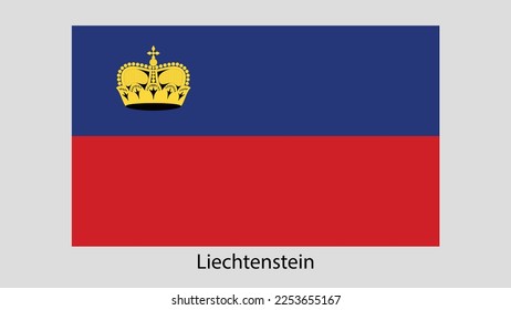 Vector Image Of  Liechtenstein Flag