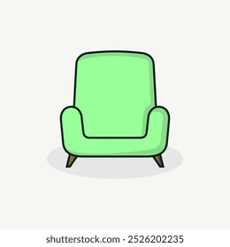 Vector image of a light green sofa chair