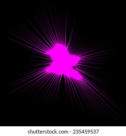 Vector image of light on a black background.