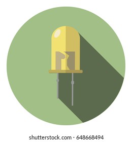 Vector image of a light yellow LED