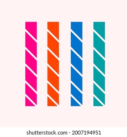 Vector image of like colorful straws.
