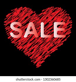 Vector image. I like shopping, sales. 