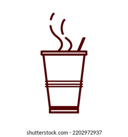 vector image. linear coffee elements icon with white background.