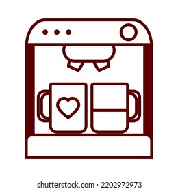 vector image. linear coffee elements icon with white background.