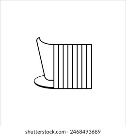 vector image of lined curved lines