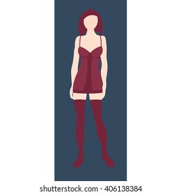 Vector image of lingerie. Underclothes