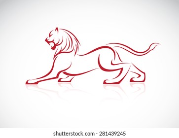 Vector image of an lion design on white background
