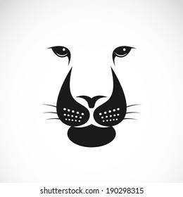 Vector image of an lions face on white background