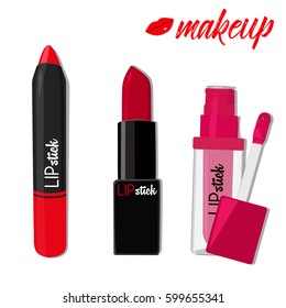 Vector image of lipsticks