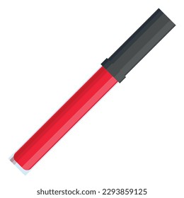 Vector image of liquid lipstick for lips. The concept of makeup and self-care. A bright element of cosmetics for design.