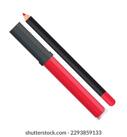 Vector image of liquid lipstick for lips. The concept of makeup and self-care. A bright element of cosmetics for design.