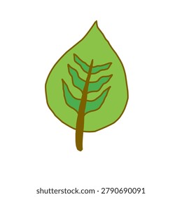 vector image of a little boy leaf.