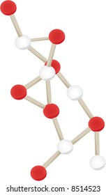 Vector image of little molecule