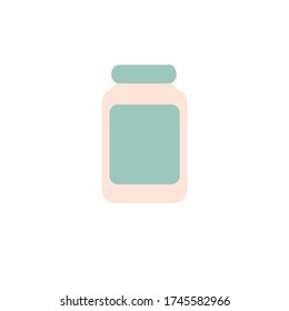 vector image of a little pill bottle