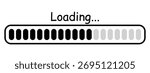 Vector image of a loading icon. Collection loading status. Loading progress icon. Loading progress. Element for your design.