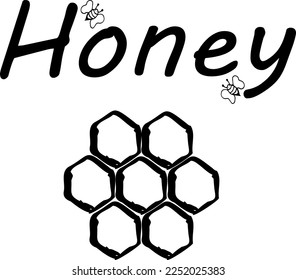 Imagen vectorial para logotipo de colmenas y venta de miel