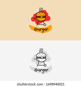 Vektorillustration des Logos. Markenname für ein Bistro.