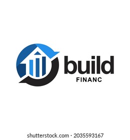 vector image logo design for consulting build house 