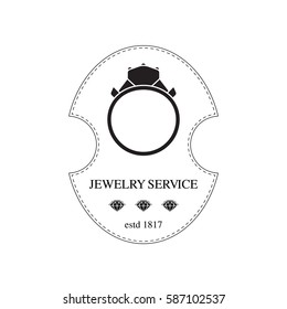 vector image of logo jewelry service. Trendy concept for repair shop or maintenance of jewelry or expensive products