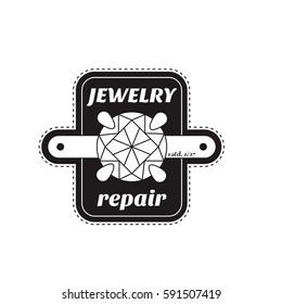 vector image of logo jewelry service. Trendy concept for repair shop or maintenance of jewelry or expensive products