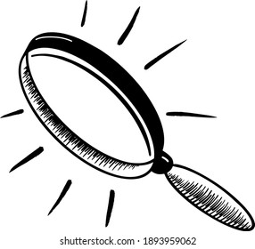 
Vector image, logo. Loupe, magnifying glass, find. Design element