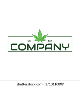 imagen vectorial de un logo de semillas y marihuana