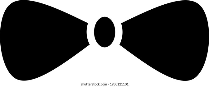 Vector image of a logo in the shape of a black bow tie.