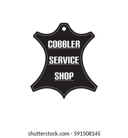 vector image of logo of shoe repair services. Trendy concept for workshop repair or restoration of leather goods