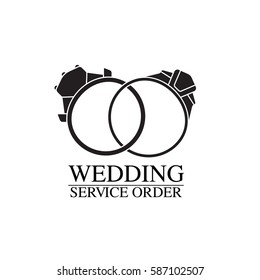 vector image of logo wedding service. Trendy concept for jewelry or expensive products