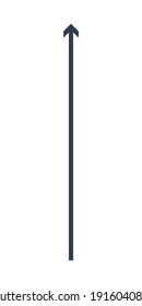 Vector Image Of Long Vertical Up Arrow