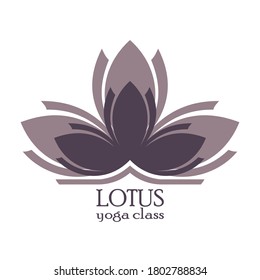Vector image of a Lotus flower. Color Lotus logo for yoga Studio. Can be used as a logo, sign, advertisement, flyer, leaflet, banner, invitation, sticker, sticker, print.