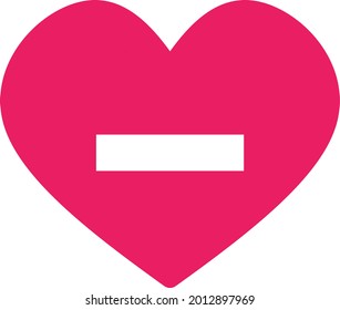 Vektorbild des Liebeszeichens und des horizontalen Linienzeichens.