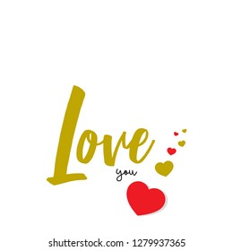 Vector image love you