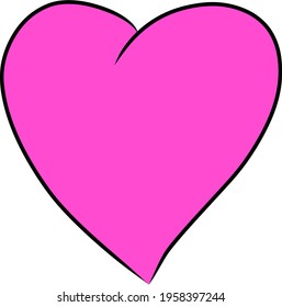 Vector image of a lovely pink heart shape