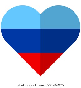 Vector image of the Lugansk People s Republic flat heart flag